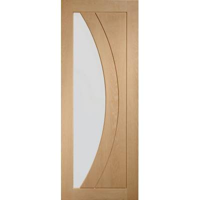 Pre Finished Oak Salerno Internal Glazed Door Wooden Timber Interior - Door Size, HxW: 